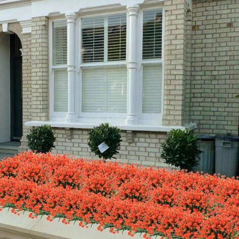 LYCXAMES -- Plantes Et Fleurs Artificielles D'extérieur Résistantes Aux UV - Orange Rouge 8PCS 5 LYCXAMES -- Plantes Et Fleurs Artificielles D'extérieur Résistantes Aux UV - Orange Rouge 8PCS – Image 3