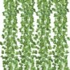 Randaco Lierre Artificiel 12 Pièces Lierre Suspendu Guirlande Artificielle Lierre Guirlande Lierre Artificiel Mariage Pour Bureau Cuisine