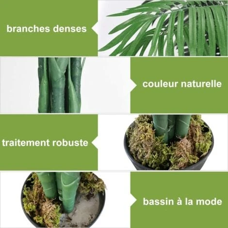 RELAX4LIFE Arbre Artificiel Hauteur 110CM Avec 5 Branches Décoration Géniale Pour Bureau,Jardin,Balcon 5 RELAX4LIFE Arbre Artificiel Hauteur 110CM Avec 5 Branches Décoration Géniale Pour Bureau,Jardin,Balcon – Image 3