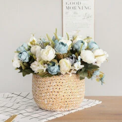 Imulation Fleur Bouquet Européen Cinq Têtes Peinture à L'huile Pivoine Fleur Décoration De La Maison Porche Bureau Faux Pot De Fleur Bouquet Soie Tissu Violet -Pas Cher Flore Calme Magasin 64703794 4