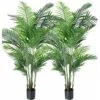 Lot De 2 Plantes Artificielles Deco Areca Palmier 150cm Fausse Plante Interieur Exterieur En Pot Plastique Salon Balcon Verte Déco -Pas Cher Flore Calme Magasin 65109155 1