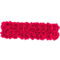Relaxdays Boîte Blanche Rectangulaire, 20 Roses, Longue, Romantique, Cadeau Saint-Valentin, Bac Fleurs, Fait Main, Rouge -Pas Cher Flore Calme Magasin 65847853 2