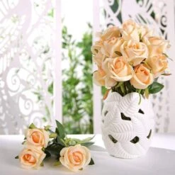 10 Pi��ces Artificielle Roses Fleurs De Faux Bouquets Floraux Pour La D��coration De Mariage Maison D��coration De F��te D'anniversaire Jardin D��cor ( Champagne - Roses En Bouton ) 9 10 Pi��ces Artificielle Roses Fleurs De Faux Bouquets Floraux Pour La D��coration De Mariage Maison D��coration De F��te D'anniversaire Jardin D��cor ( Champagne - Roses En Bouton ) -Pas Cher Flore Calme Magasin 66977313 3