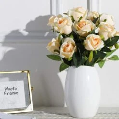 10 Pi��ces Artificielle Roses Fleurs De Faux Bouquets Floraux Pour La D��coration De Mariage Maison D��coration De F��te D'anniversaire Jardin D��cor ( Champagne - Roses En Bouton ) 10 10 Pi��ces Artificielle Roses Fleurs De Faux Bouquets Floraux Pour La D��coration De Mariage Maison D��coration De F��te D'anniversaire Jardin D��cor ( Champagne - Roses En Bouton ) -Pas Cher Flore Calme Magasin 66977313 4