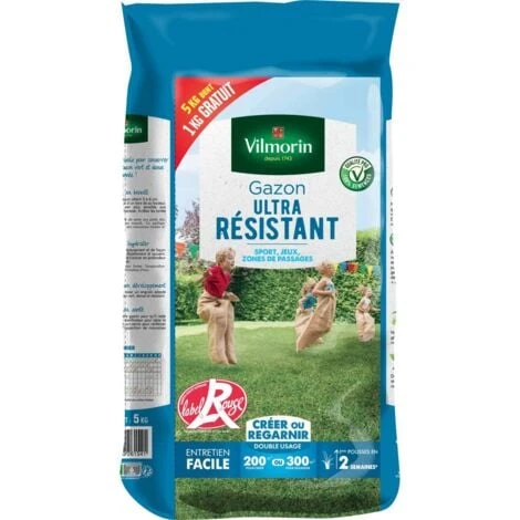 Gazon Ultra Résistant 5kgs Dont 1kg Gratuit 3 Gazon Ultra Résistant 5kgs Dont 1kg Gratuit