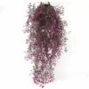 Ensoleillé Plante Fleurie Artifici， Lierre Vigne Plante Artifici Intérieur Exterieur Fleur Artificis Pour Décoration Murale Et Jardin-80cm Lot De 3 Magenta -Pas Cher Flore Calme Magasin 72446665 1