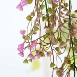 Ensoleillé Plante Fleurie Artifici， Lierre Vigne Plante Artifici Intérieur Exterieur Fleur Artificis Pour Décoration Murale Et Jardin-80cm Lot De 3 Magenta -Pas Cher Flore Calme Magasin 72446665 5