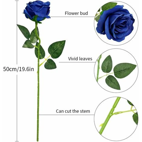 10 Roses Artificielles Roses De Soie Rouge Fleur Avec Tige Fleurs Bouquet De Noce Décor À La Maison 7 10 Roses Artificielles Roses De Soie Rouge Fleur Avec Tige Fleurs Bouquet De Noce Décor À La Maison – Image 5