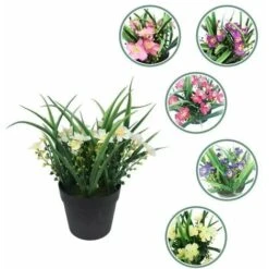 YIDOMDE Plante Artificielle Simulation De Fleur Artificielle Plante Verte En Pot Fleur Artificielle Clivia Chlorophytum Plante En Pot Ornements Décoratifs Fleurs Artificielles (rose Rouge) 10 YIDOMDE Plante Artificielle Simulation De Fleur Artificielle Plante Verte En Pot Fleur Artificielle Clivia Chlorophytum Plante En Pot Ornements Décoratifs Fleurs Artificielles (rose Rouge) -Pas Cher Flore Calme Magasin 75333253 4