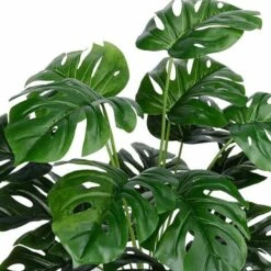 Feuilles De Palmier Artificielles Plantes Faux Faux Monstera Tortue Feuille Tropicale Grand Palmier Feuilles Plante Extérieure Plantes En Plastique Résistant Aux UV (Vert) -Pas Cher Flore Calme Magasin 76330609 3