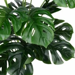 Feuilles De Palmier Artificielles Plantes Faux Faux Monstera Tortue Feuille Tropicale Grand Palmier Feuilles Plante Extérieure Plantes En Plastique Résistant Aux UV (Vert) -Pas Cher Flore Calme Magasin 76330609 4