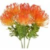 6 PCS Artificielle Fleurs D'automne Résistant Aux UV Faux Plastique Protea Cynaroides Bouquets De Fleurs Centres De Table Arrangements Maison Cuisine Bureau Intérieur Extérieur Décor -Pas Cher Flore Calme Magasin 76330792 1