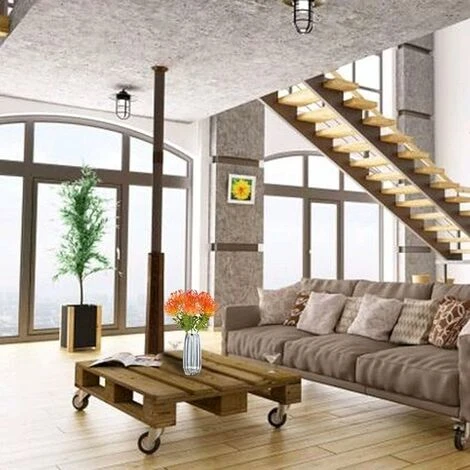 6 PCS Artificielle Fleurs D'automne Résistant Aux UV Faux Plastique Protea Cynaroides Bouquets De Fleurs Centres De Table Arrangements Maison Cuisine Bureau Intérieur Extérieur Décor 4 6 PCS Artificielle Fleurs D'automne Résistant Aux UV Faux Plastique Protea Cynaroides Bouquets De Fleurs Centres De Table Arrangements Maison Cuisine Bureau Intérieur Extérieur Décor – Image 2