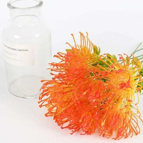 6 PCS Artificielle Fleurs D'automne Résistant Aux UV Faux Plastique Protea Cynaroides Bouquets De Fleurs Centres De Table Arrangements Maison Cuisine Bureau Intérieur Extérieur Décor 7 6 PCS Artificielle Fleurs D'automne Résistant Aux UV Faux Plastique Protea Cynaroides Bouquets De Fleurs Centres De Table Arrangements Maison Cuisine Bureau Intérieur Extérieur Décor – Image 5