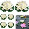 Faux Lotus Artificiel De Fleurs Flottantes, Nénuphar Artificiel Blanc, Mousse Flottante Plantes Pour Jardin étang Piscine Aquarium Terrasse Mariage