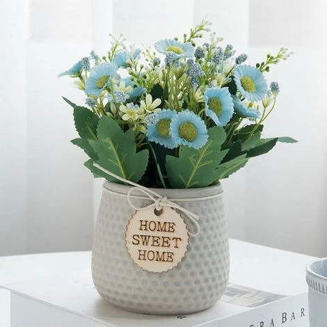 Bonsaï Artificiel,Plante Artificielle En Pot De Marguerite ,Ornements Décoratifs Pour La Maison, Intérieur, Mariage Extérieur Et Intérieur, Bureau(Gris) 3 Bonsaï Artificiel,Plante Artificielle En Pot De Marguerite ,Ornements Décoratifs Pour La Maison, Intérieur, Mariage Extérieur Et Intérieur, Bureau(Gris)