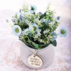 Bonsaï Artificiel,Plante Artificielle En Pot De Marguerite ,Ornements Décoratifs Pour La Maison, Intérieur, Mariage Extérieur Et Intérieur, Bureau(Gris) 9 Bonsaï Artificiel,Plante Artificielle En Pot De Marguerite ,Ornements Décoratifs Pour La Maison, Intérieur, Mariage Extérieur Et Intérieur, Bureau(Gris) -Pas Cher Flore Calme Magasin 80589007 3