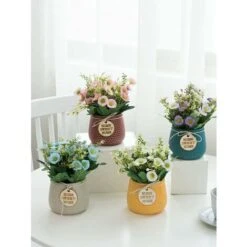 Bonsaï Artificiel,Plante Artificielle En Pot De Marguerite ,Ornements Décoratifs Pour La Maison, Intérieur, Mariage Extérieur Et Intérieur, Bureau(Gris) 10 Bonsaï Artificiel,Plante Artificielle En Pot De Marguerite ,Ornements Décoratifs Pour La Maison, Intérieur, Mariage Extérieur Et Intérieur, Bureau(Gris) -Pas Cher Flore Calme Magasin 80589007 4