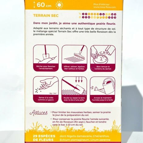 Jachère Fleurie Pour Terrains Secs Et Arides. 7 à 100 M² - Jachère 7 M² 6 Jachère Fleurie Pour Terrains Secs Et Arides. 7 à 100 M² - Jachère 7 M² – Image 4