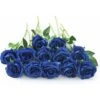 Lot De 10 Roses Artificielles En Soie Pour Décoration D'intérieur Bleu 1 Lot De 10 Roses Artificielles En Soie Pour Décoration D'intérieur Bleu -Pas Cher Flore Calme Magasin 83693969 1