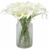 Lot De 9 Lys Calla Artificiels Au Toucher Réaliste Pour Mariage, Bureau, Maison, Cuisine, Décoration De Fête, événement, Décoration (Blanc) -Pas Cher Flore Calme Magasin 83867684 1