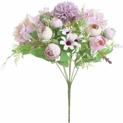 SVKBJROY Fleur Artificielle Décoratif Tenant Des Fleursins Simulation De Vent Fleur 7bin Bourgeon Boule Colorée Photographie De Mariage Décoration De La Maison, Violet 4 SVKBJROY Fleur Artificielle Décoratif Tenant Des Fleursins Simulation De Vent Fleur 7bin Bourgeon Boule Colorée Photographie De Mariage Décoration De La Maison, Violet – Image 2
