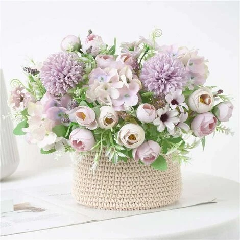 SVKBJROY Fleur Artificielle Décoratif Tenant Des Fleursins Simulation De Vent Fleur 7bin Bourgeon Boule Colorée Photographie De Mariage Décoration De La Maison, Violet 5 SVKBJROY Fleur Artificielle Décoratif Tenant Des Fleursins Simulation De Vent Fleur 7bin Bourgeon Boule Colorée Photographie De Mariage Décoration De La Maison, Violet – Image 3