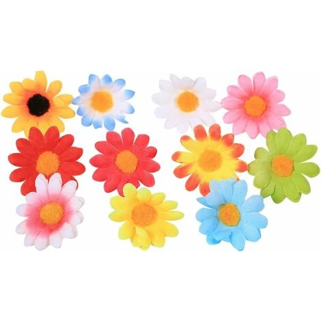 100 PCS Gerbera Daisy Fleurs Artificielles Tissu Têtes De Fleurs Pour DIY Fête De Mariage DIY Décoration Artisanat (Blanc) 5 100 PCS Gerbera Daisy Fleurs Artificielles Tissu Têtes De Fleurs Pour DIY Fête De Mariage DIY Décoration Artisanat (Blanc) – Image 3
