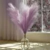 Lot De 3 Herbes De La Pampa Sechees Artificielle 110cm Deco Bohème Pour Mariage Salon Chambre - Violet -Pas Cher Flore Calme Magasin 88015655 1