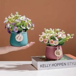 Artificielle Faux Fleurs,Plante Artificielle Interieur Petite,Plante Artificielle Interieur Exterieur, Fausse Plante Decoration Pour Maison Salon Cuisine Chambre,Marguerite (Bleu) 9 Artificielle Faux Fleurs,Plante Artificielle Interieur Petite,Plante Artificielle Interieur Exterieur, Fausse Plante Decoration Pour Maison Salon Cuisine Chambre,Marguerite (Bleu) -Pas Cher Flore Calme Magasin 88335444 3