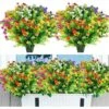 Fleurs Artificielles,12 Bouquets Plantes De Verdure Résistantes Aux UV 2 Fleurs Artificielles,12 Bouquets Plantes De Verdure Résistantes Aux UV -Pas Cher Flore Calme Magasin 90756802 1