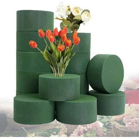 KAEJYIUT Bloc De Mousse Florale 15 Pièces Bloc D'éponge De Fleur Ronde Mousse Verte Pour Fleurs Arrangement De Fleurs Mousse Bricolage Plateaux De Cylindre Humide Mousse Florale Pour Fleurs Artificiel 3 KAEJYIUT Bloc De Mousse Florale 15 Pièces Bloc D'éponge De Fleur Ronde Mousse Verte Pour Fleurs Arrangement De Fleurs Mousse Bricolage Plateaux De Cylindre Humide Mousse Florale Pour Fleurs Artificiel