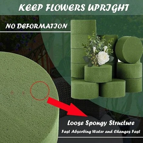 Liquidation totale Bloc De Mousse Florale 15 Pièces Bloc D'éponge De Fleur Ronde Mousse Verte Pour Fleurs Arrangement De Fleurs Mousse Bricolage Plateaux De Cylindre Humide Mousse Florale Pour Fleurs 5 Liquidation totale Bloc De Mousse Florale 15 Pièces Bloc D'éponge De Fleur Ronde Mousse Verte Pour Fleurs Arrangement De Fleurs Mousse Bricolage Plateaux De Cylindre Humide Mousse Florale Pour Fleurs – Image 3