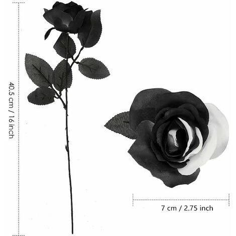 10 Pcs Rose Noire Fleur Artificielle Tige Simple Faux Fleurs De Soie Bouquet De Mariage De Marie, Flore De Fleur Raliste Pour La Maison Garden Party Htel Dcorations De Bureau 5 10 Pcs Rose Noire Fleur Artificielle Tige Simple Faux Fleurs De Soie Bouquet De Mariage De Marie, Flore De Fleur Raliste Pour La Maison Garden Party Htel Dcorations De Bureau – Image 3