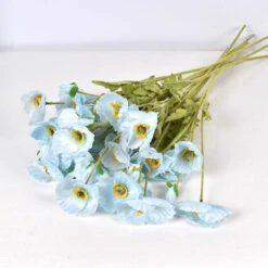 Amélioration De L'habitat Fausse Fleur Simulation Coquelicot (bleu) 3pcs