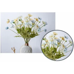 Amélioration De L'habitat Fausse Fleur Simulation Coquelicot (bleu) 3pcs -Pas Cher Flore Calme Magasin 93243260 3
