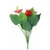 Plante De Simulation De Décoration De Maison De Fleur En Plastique Vert 12 Têtes 3 Anthurium De Fleur 2PCS -Pas Cher Flore Calme Magasin 93243334 1