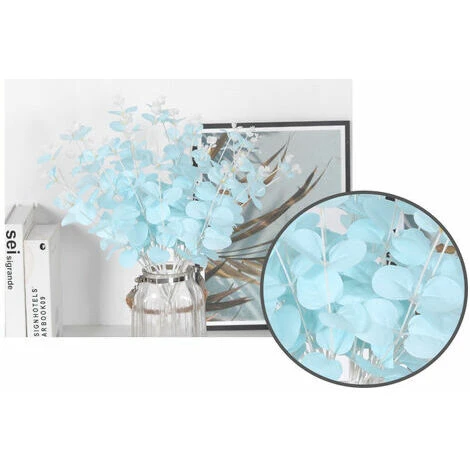 Simulation Verdissement Simulation Arrangement De Fleurs Décoration 2pcs (bleu) 4 Simulation Verdissement Simulation Arrangement De Fleurs Décoration 2pcs (bleu) – Image 2