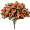 Fleurs Artificielles En Soie Bouquet De Fleurs Faux Mariage Table De Fête Vase Orange 2 Fleurs Artificielles En Soie Bouquet De Fleurs Faux Mariage Table De Fête Vase Orange -Pas Cher Flore Calme Magasin 93286585 1