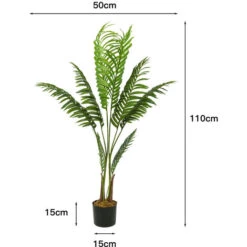 Plante Artificielle Grande 110cm Arbre Palmier Artificiel Plante Fausse Plantes Pour Décoration Interieur Et Exterieur Maison Jardin Bureau -Pas Cher Flore Calme Magasin 93886870 5