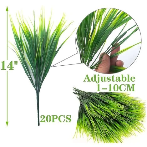 Lot De 20 Plantes Artificielles D'extérieur, Décoration De Porche De Jardin En Faux Plastique Résistant Aux UV 4 Lot De 20 Plantes Artificielles D'extérieur, Décoration De Porche De Jardin En Faux Plastique Résistant Aux UV – Image 2