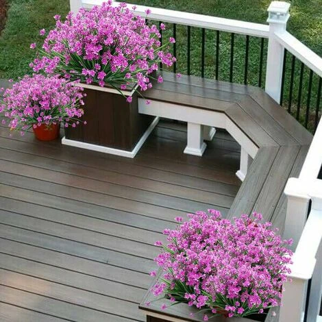 Plante Fleurie Artificielle Plantes Et Fleurs Artificielles D'extérieur Résistantes Aux UV - Fuchsia 8PCS 5 Plante Fleurie Artificielle Plantes Et Fleurs Artificielles D'extérieur Résistantes Aux UV - Fuchsia 8PCS – Image 3