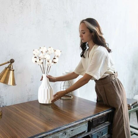 10 Pack Fleurs De Coton Sechee Naturelle Fleurs Sechees Tige Coton Fleur Naturel Fausses Branches Coton Fausses Plantes Décoration Pour Balcon Maison Table Composition Florale 4 10 Pack Fleurs De Coton Sechee Naturelle Fleurs Sechees Tige Coton Fleur Naturel Fausses Branches Coton Fausses Plantes Décoration Pour Balcon Maison Table Composition Florale – Image 2