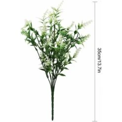 Fleurs De Lavande Artificielles,Lot De 4 Fleurs Artificielles Bouquet De Lavande,Réaliste Lavande En Plastique Pour Intérieur Extérieur Bricolage Mariage Maison Jardin Fenêtre Décor (Blanc) -Pas Cher Flore Calme Magasin 95435941 5