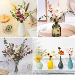 (blanc) Fleurs Séchées, Fleurs Naturelles Mélangées, Sets De Fleurs Séchées, Fleurs Naturelles Pressées Colorées Pour La Décoration De Bougies, L'artisanat, Le Scrapbooking, Les Marque-pages -Pas Cher Flore Calme Magasin 95628860 3