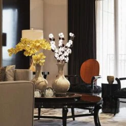 3pcs Fleurs Coton Naturelles 6 Têtes Bouquet De Fleurs Sechees Naturelles Deco Blanc 72cm Branche De Coton Sechee Avec Pommes De Pin Pour Balcon Mariage Table Composition Floral -Pas Cher Flore Calme Magasin 97500408 4