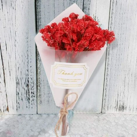 Tarente Bouquet Mini Fleurs Séchées Naturelles Fleurs De Mariage Décoration Props Photo (Rouge) 4 Tarente Bouquet Mini Fleurs Séchées Naturelles Fleurs De Mariage Décoration Props Photo (Rouge) – Image 2