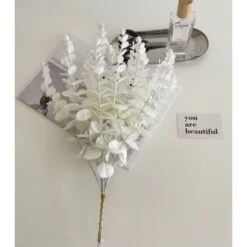 20 Pcs Artificielle Argent Eucalyptus Branches 38 Cm Pulvérisation Feuille D'Eucalyptus Pour Vacances Plantes Fête De Mariage Jardin Bureau À Domicile Extérieur Intérieur Décoration -Pas Cher Flore Calme Magasin 97554718 3