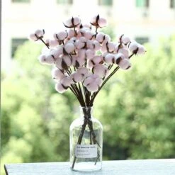 Paquet De 30 Tiges De Coton Fleurs De Coton Séchées Naturellement Décor De Style Ferme Fleurs Séchées Décoration De La Maison Accessoires Photo Décoration D'ambiance -Pas Cher Flore Calme Magasin 97563691 2