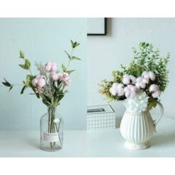 Paquet De 30 Tiges De Coton Fleurs De Coton Séchées Naturellement Décor De Style Ferme Fleurs Séchées Décoration De La Maison Accessoires Photo Décoration D'ambiance -Pas Cher Flore Calme Magasin 97563691 4